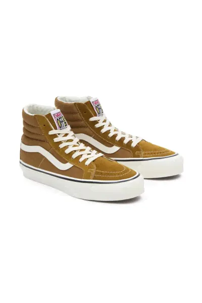 Коричневые унисекс кроссовки для повседневной носки Vans Mte Sk8-Hi Reissue 38-1