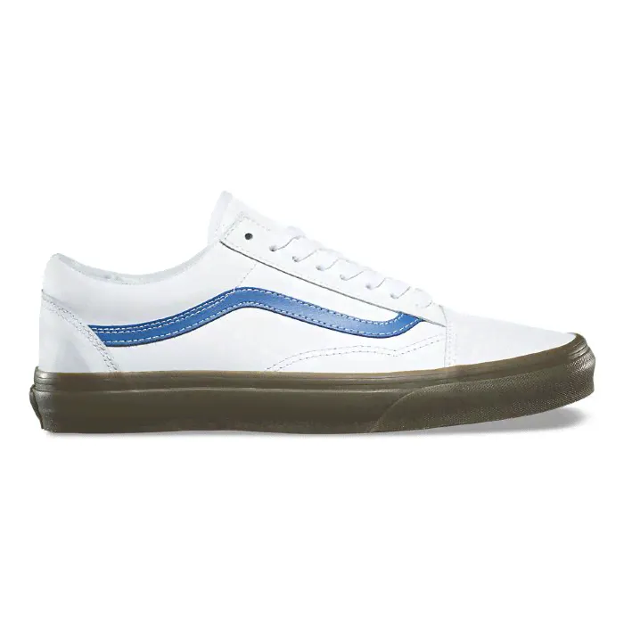 Кожаные кеды Vans OLD SKOOL BLEACHER VA38G1OB7 белые-0