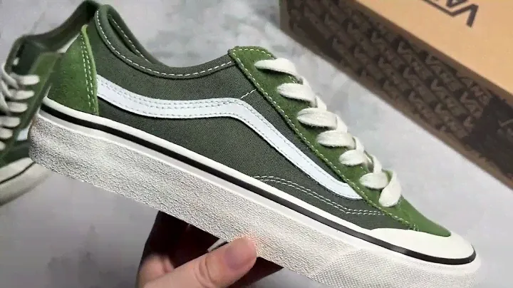 Vans Style 136 VR3 Avocado Green Men's and Women's Low Skateboard Shoes Retro Running Shoes