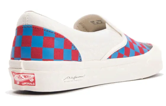 John Van Hamersveld x Vans slip-on 联名款 棋盘格 人物头像 一脚蹬 低帮 板鞋 男女同款 红蓝 / Кроссовки Vans John Van VN000UDFQLT-3