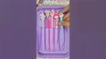 Organizing My New Unicorn Pencil Case 🦄🔮#schoolsupplies
