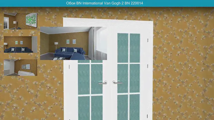 Обои BN International Van Gogh 2 BN 220014 в интерьере. визуализация и фото.